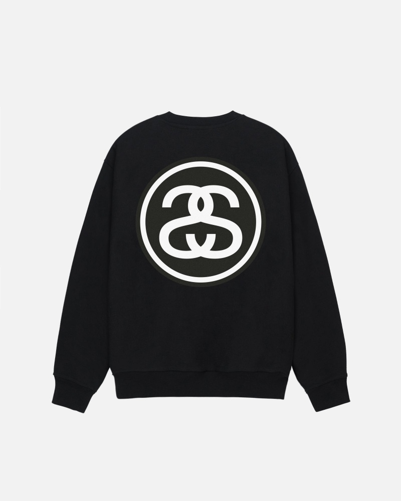 Stussy Ss-Link Crew Puserot Mustat | 07243-FGJK