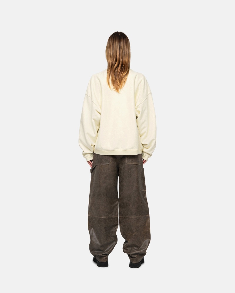 Stussy Stüssy Urheilu Relaxed Oversized Crew Puserot Valkoinen | 45107-EDVP