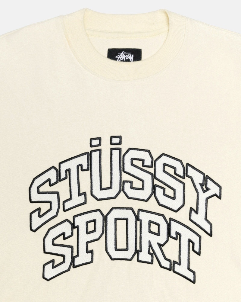 Stussy Stüssy Urheilu Relaxed Oversized Crew Puserot Valkoinen | 45107-EDVP