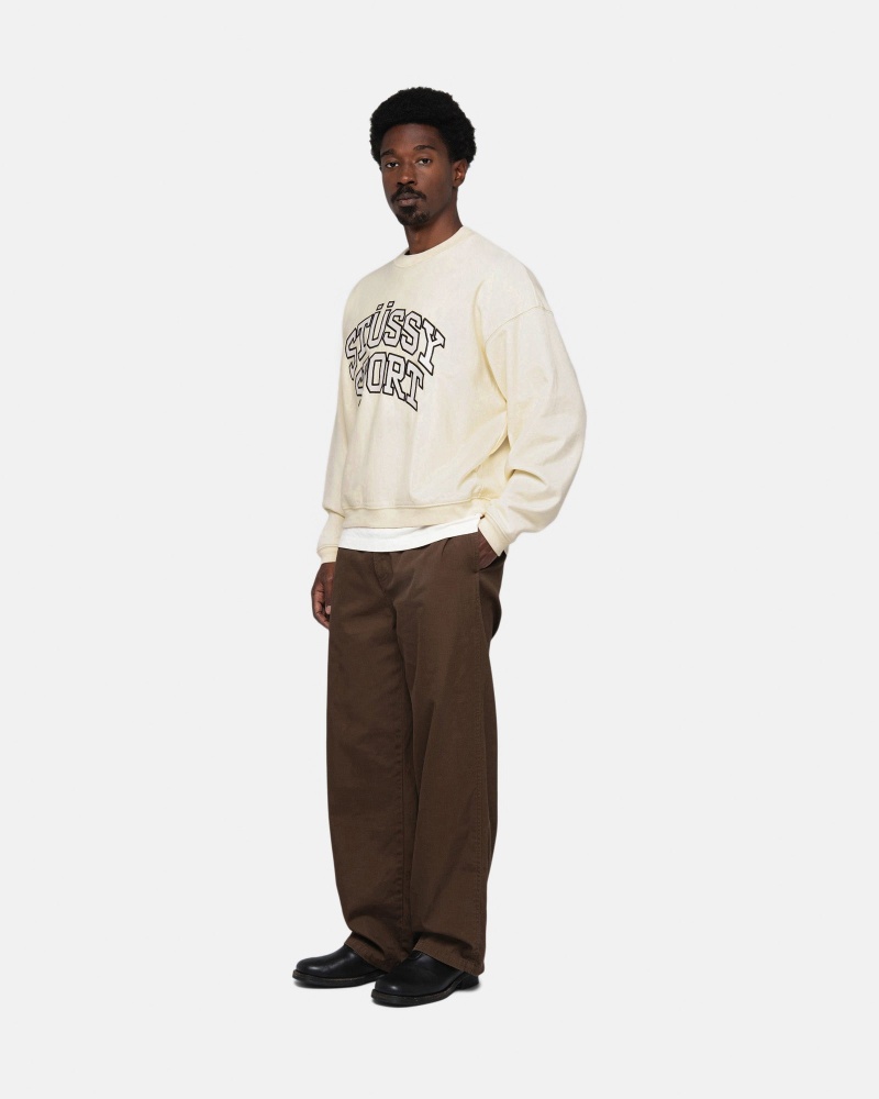 Stussy Stüssy Urheilu Relaxed Oversized Crew Puserot Valkoinen | 45107-EDVP