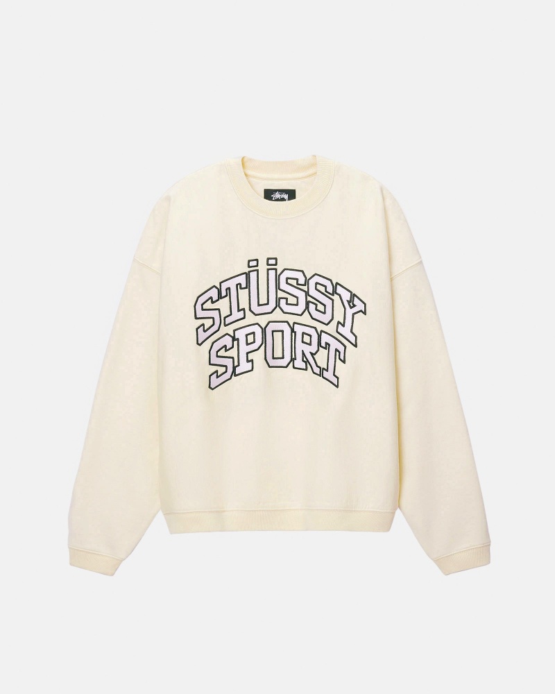 Stussy Stüssy Urheilu Relaxed Oversized Crew Puserot Valkoinen | 45107-EDVP