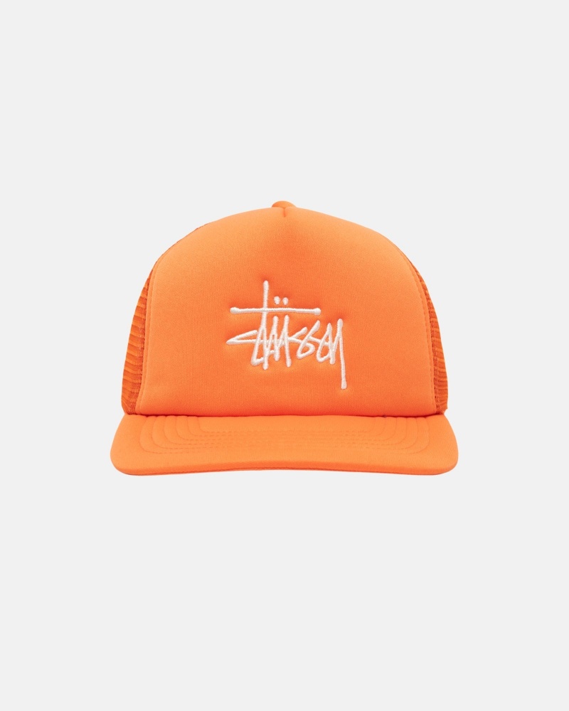 Stussy Trucker Big Basic Snapback Hatut Oranssi | 41568-CBMU