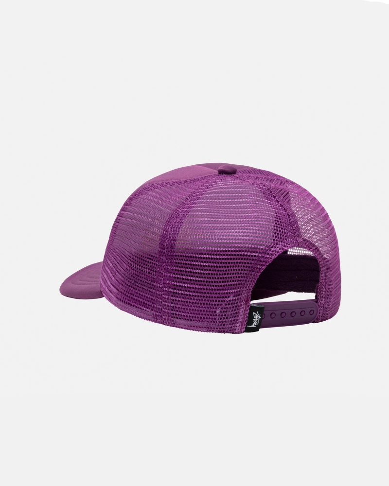 Stussy Trucker Big Basic Snapback Hatut Violetit | 47692-WZUG