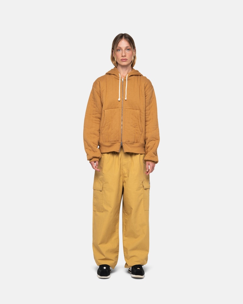 Stussy Vertical Tikattu Zip Huppari Ruskea | 16042-QRWE