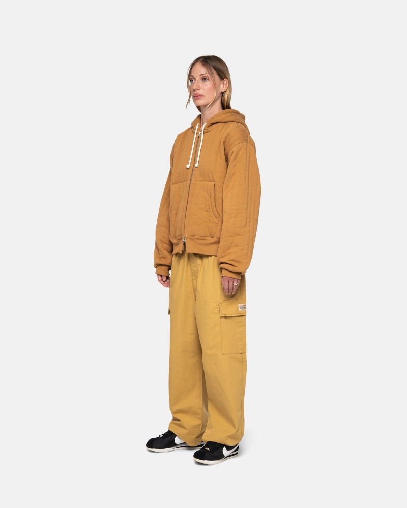 Stussy Vertical Tikattu Zip Huppari Ruskea | 16042-QRWE