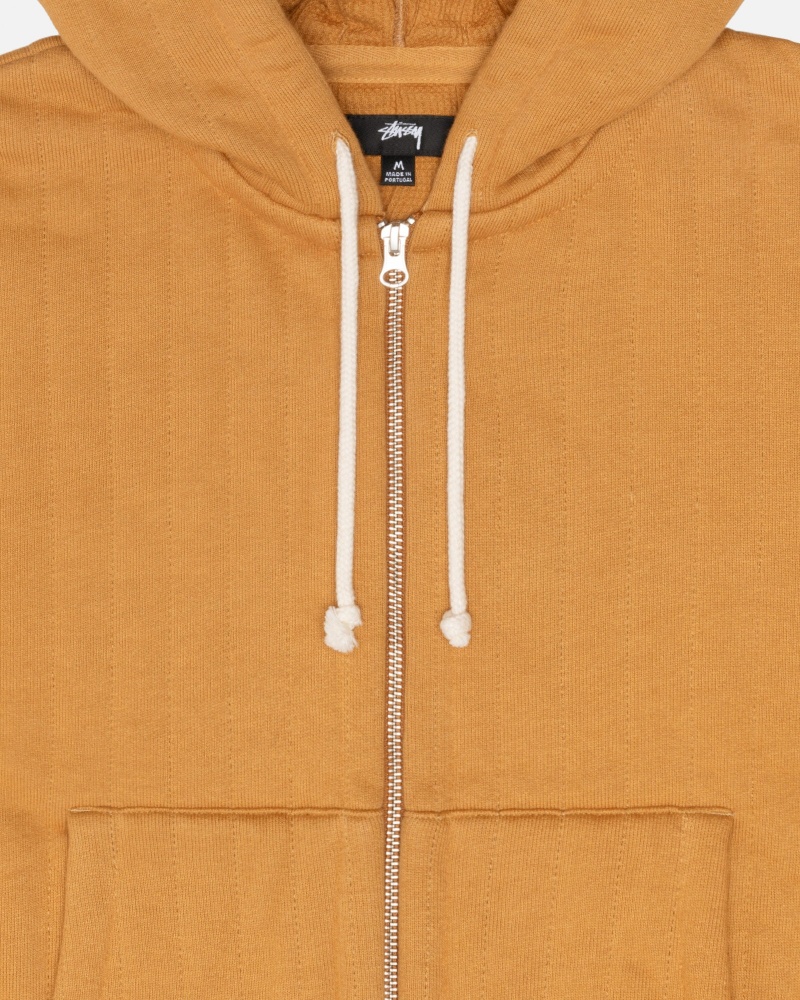 Stussy Vertical Tikattu Zip Huppari Ruskea | 16042-QRWE