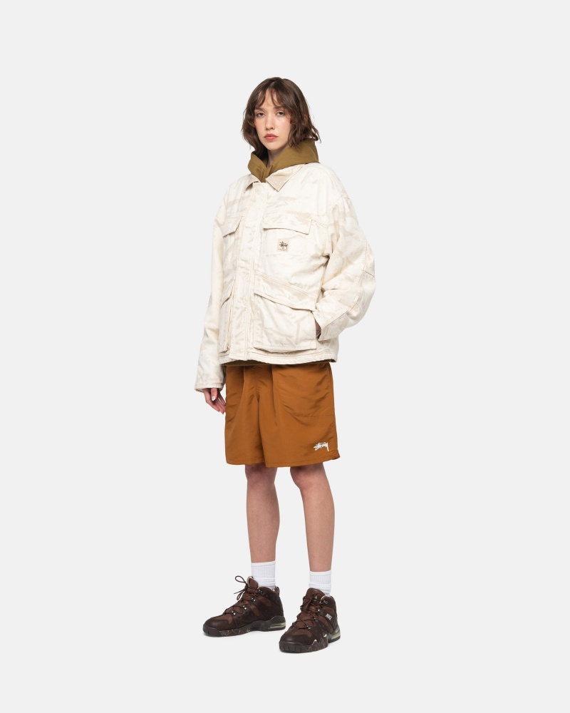 Stussy Vesi Stock Shortsit Tummankeltainen | 10597-EHKC